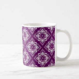 Elegantes vintage Boho Blumenmuster Kaffeetasse