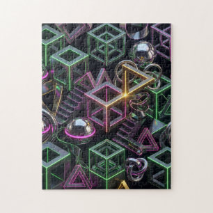 Elegantes Vintage-Botanik-Blumenpuzzle Puzzle