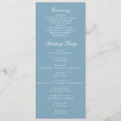 Elegantes Vintage-Botanik-Hochzeitsprogramm Programm (Rückseite)