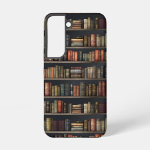 Elegantes Vintage Bücherregal – Dark Academia Gesc Samsung Galaxy Hülle