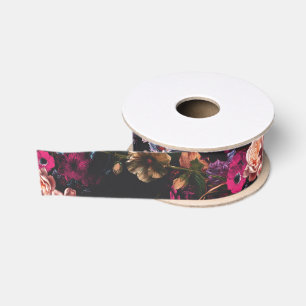 Elegantes vintage dunkles, melancholisches burgund ripsband