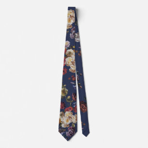 Elegantes vintage-dunkles, melancholisches Floral Krawatte