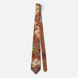 Elegantes vintage dunkles, melancholisches Floral Krawatte