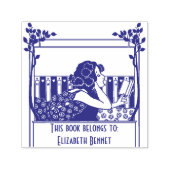Elegantes Vintage-Exlibris Permastempel (Design)