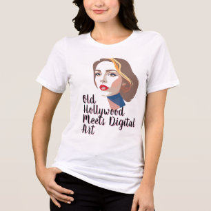 Elegantes Vintage-Frauenporträt Tri-Blend Shirt