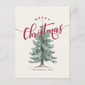 Elegantes Vintage Frohe Weihnachten Skript Rustika (Vorderseite)