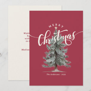 Elegantes Vintage Frohe Weihnachten Skript Rustika