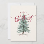 Elegantes Vintage Frohe Weihnachten Skript Rustika (Vorderseite)