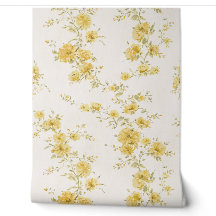Elegantes Vintage-Gelbrosen-Blumenmuster