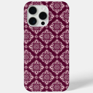 Elegantes vintage geometrisches Blumenmuster Case-Mate iPhone Hülle