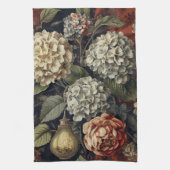 Elegantes vintage Hydrangeen-Blumenmuster Geschirrtuch (Vertikal)