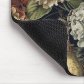 Elegantes vintage Hydrangeen-Blumenmuster Mousepad (Ecke)