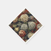 Elegantes vintage Hydrangeen-Blumenmuster  Serviette (Ecke)