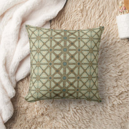 Elegantes Vintage in Blau und Braun Kissen