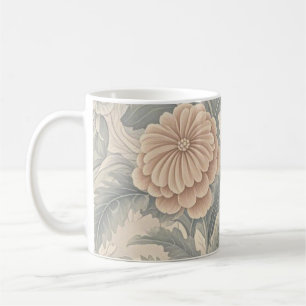 Elegantes, vintage-inspiriertes florales, weiches, kaffeetasse