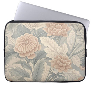 Elegantes, vintage-inspiriertes florales, weiches, laptopschutzhülle
