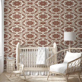 Elegantes vintage Lotus-Mandala-Blumenmuster Tapete