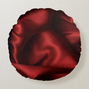 Elegantes vintage-marunes Seidendesign rundes Kiss Kissen