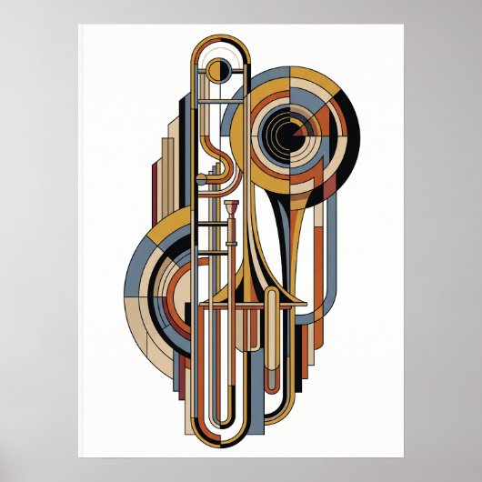 Elegantes Vintage Modern Jazz Plakat (Vorne)