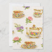 Elegantes Vintage-Muttertags-Brunch Einladung (Rückseite)