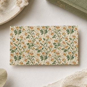 Elegantes Vintage-Orangenlilien-Blumenmuster Visitenkarte