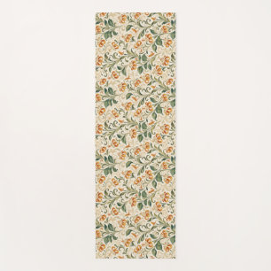 Elegantes Vintage-Orangenlilien-Blumenmuster Yogamatte