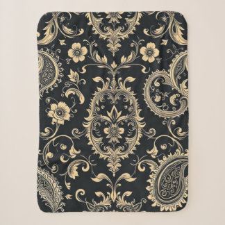 Elegantes Vintage-Paisley-Damask-Muster Sherpadecke