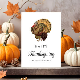 Elegantes Vintage-Puten-Friendsgiving-Dinner Einladung