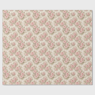 Elegantes vintage Rosen nahtloses Blumenmuster Geschenkpapier