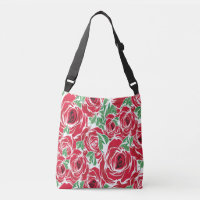Elegantes Vintage-Rosenmuster - Rotes und grünes F