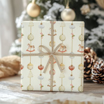 Elegantes Vintage-Schaukelpferd-Weihnachten
