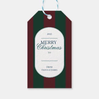 Elegantes vintage-Tartan-Karo-Weihnachtsgeschenk-A Geschenkanhänger