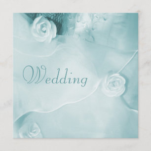 Elegantes Vintage-Teal-Hochzeitskleid Hochzeit Einladung