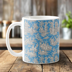 Elegantes vintage Türkis Toile französische Landsc Kaffeetasse