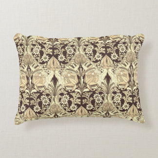 Elegantes Vintage viktorianisches Beige Blumenmust Dekokissen