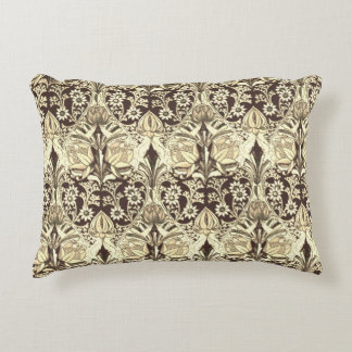 Elegantes Vintage viktorianisches beige Blumenmust Dekokissen