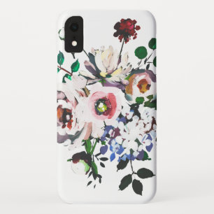 Elegantes Vintage-Wasserfarben-Weiß-Blumenmuster Case-Mate iPhone Hülle