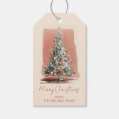 Elegantes Vintage-Weihnachten Geschenkanhänger (Vorderseite)