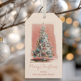 Elegantes Vintage-Weihnachten Geschenkanhänger