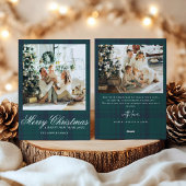 Elegantes Vintage Weihnachts-Foto Feiertagskarte