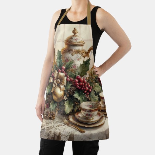 Elegantes Vintage Weihnachts-Party Schürze (InSitu)