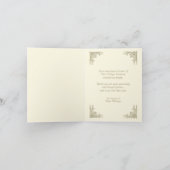 Elegantes Vintages 1 danken Ihnen für Spende Dankeskarte (Innenseite)