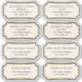 Elegantes Vintages Abzeichen CC0898 Gästeschriften Aufkleber (Vorderseite)