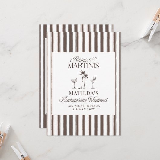 Elegantes Vintages Altes Geld Bachelorette Einladung (Vorderseite/Rückseite Beispiel)