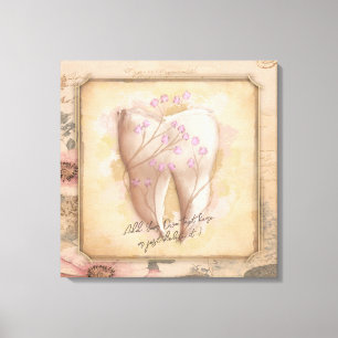 Elegantes Vintages altmodisches Dental-Geschenkhef Leinwanddruck