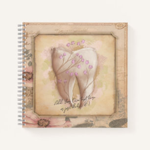 Elegantes Vintages altmodisches Dental-Geschenkhef Notizblock