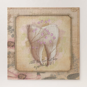 Elegantes Vintages altmodisches Dental-Geschenkhef Puzzle