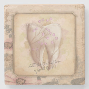 Elegantes Vintages altmodisches Dental-Geschenkhef Steinuntersetzer