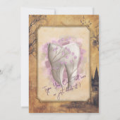 Elegantes Vintages altmodisches Dentalgeschenk Einladung (Rückseite)