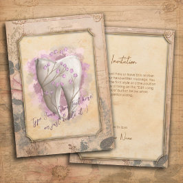 Elegantes Vintages altmodisches Dentalgeschenk Einladung